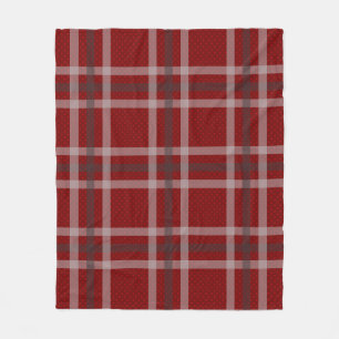 Red Tartan Checkered Traditional Scottish Plaid Fleece Blanket