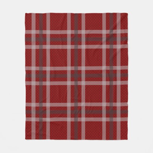 Red Tartan Checkered Traditional Scottish Plaid Fleece Blanket