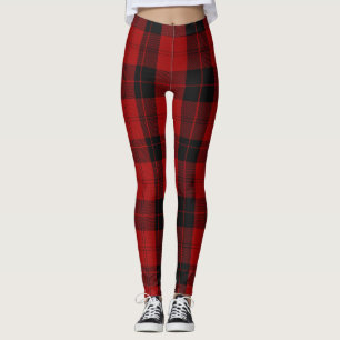 Red Tartan Christmas Leggings