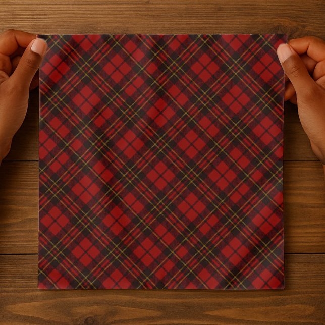 Red tartan Christmas plaid winter holidays pattern Bandana (Creator Uploaded)