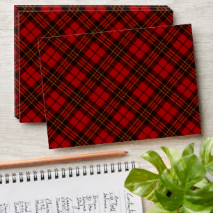 Red tartan Christmas plaid winter holidays pattern Envelope