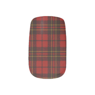 Red tartan Christmas plaid winter holidays pattern Minx Nail Art
