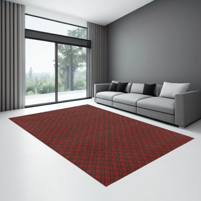 Red tartan Christmas plaid winter holidays pattern Rug (Insitu (Indoor 3))