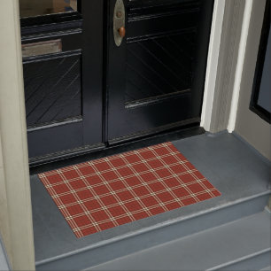 Red Tartan Doormat