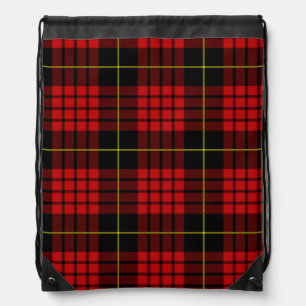 Red Tartan Drawstring Backpack