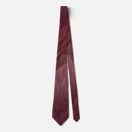 Red Tartan Feather Pattern Tie