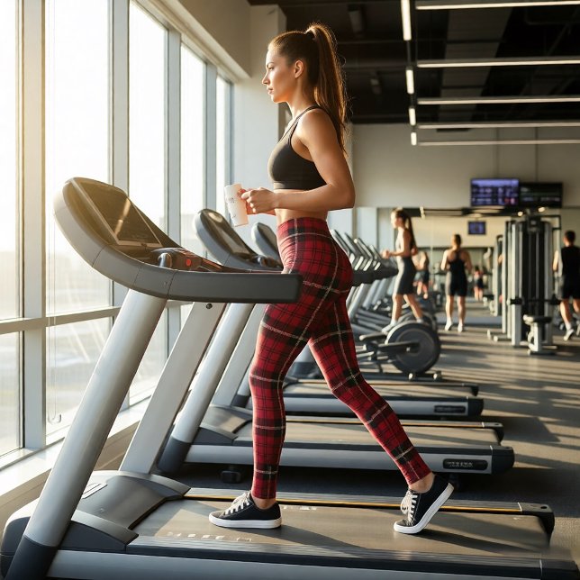 Red Tartan Leggings (Creator Uploaded)