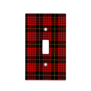 Red Tartan Light Switch Cover