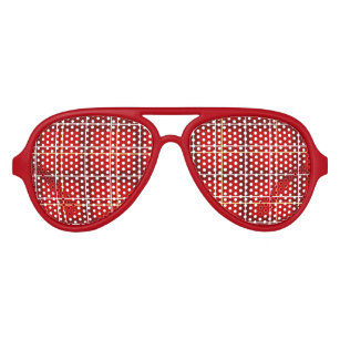Red Tartan Party Sunglasses