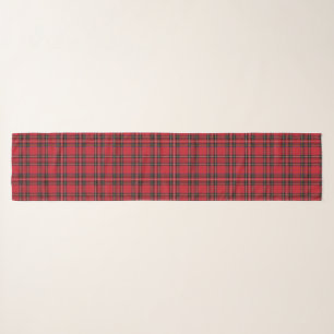 Red Tartan Plaid Chiffon Scarf