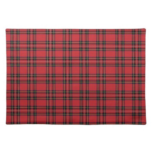 Red Tartan Plaid Cloth Placemats 20 x 14