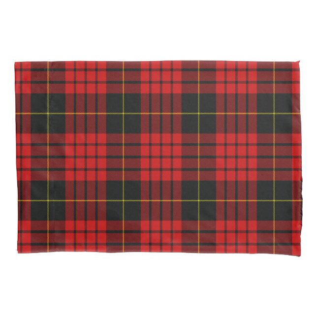 Red Tartan Plaid Country Christmas Pillow Case (Front)