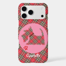 Red Tartan Plaid Scottie Dog Cute Dog Personalized