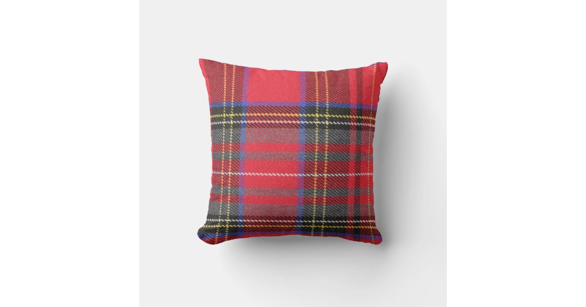 Red Tartan Plaid Throw Pillow Zazzle