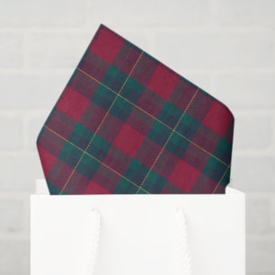 Red Tartan Plaid Tissue Paper, Scottish Decoupage Paper