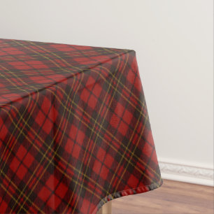 Red tartan plaid winter Christmas pattern Tablecloth