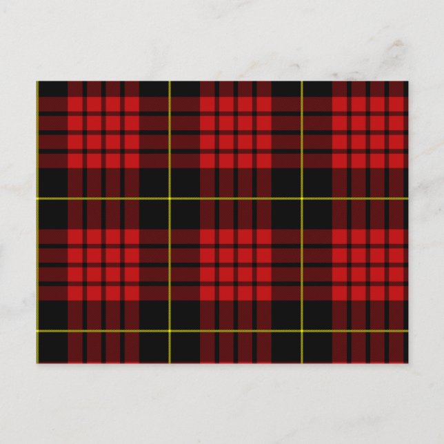 Red Tartan Postcard (Front)