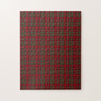 Red Tartan Puzzle by PugWiggles at Zazzle