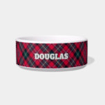 Red Tartan with (or without) Dog's Name Bowl<br><div class="desc">Please insert your pet's name,  or just delete it. Matching dog collar,  leash,  and more items with this design at: www.zazzle.com/aura2000/boyd</div>