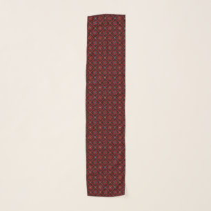 Red Tatreez Arab Thobe Artwork Pattern  Scarf