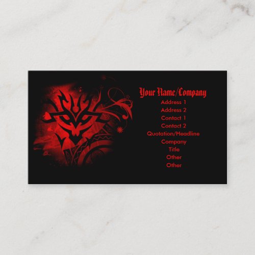 Red Tattoo Business card