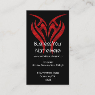 Red Tattoo Design :: Grunge/Tattoo Business Card