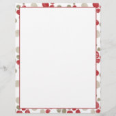 Red & Taupe Dots Pattern - Double Sided Letterhead (Back)