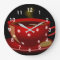 Red Tea or Coffee Cup Kitchen Wall Clock