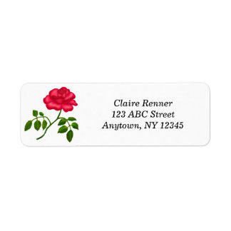 Red Tea Rose Labels