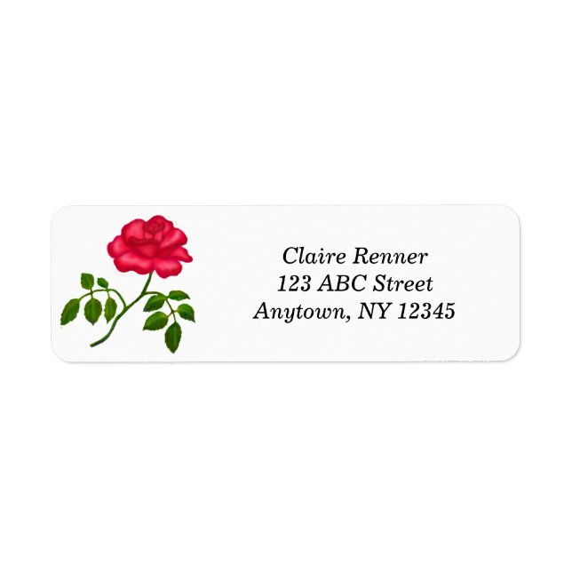 Red Tea Rose Labels (Front)