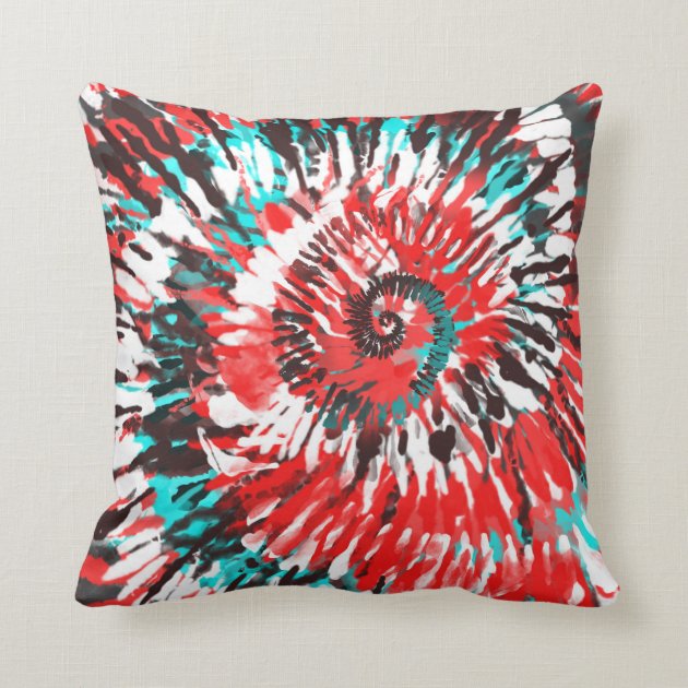 tie dye throw pillow