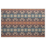 Red Teal Blue Taupe Brown Orange Ethnic Look Fabric
