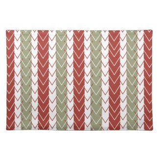 Red Teal Chevron Stripe Pattern