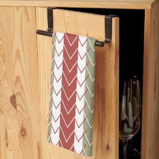 Red Teal Chevron Stripe Pattern