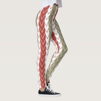 Red Teal Chevron Stripe Pattern