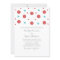 Red Teal Confetti Wedding Invite