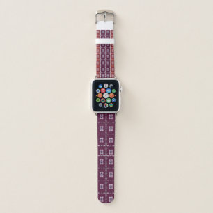 Red Teal Geometric Mandala Apple Watch Band