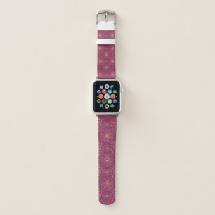 Red Teal Geometric Mandala Apple Watch Band