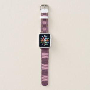 Red Teal Geometric Mandala Apple Watch Band