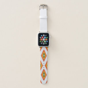 Red Teal Geometric Mandala Apple Watch Band