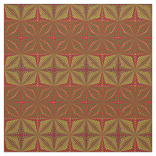 Red Teal Yellow Modern Ethnic Textile Tribal Print Fabric