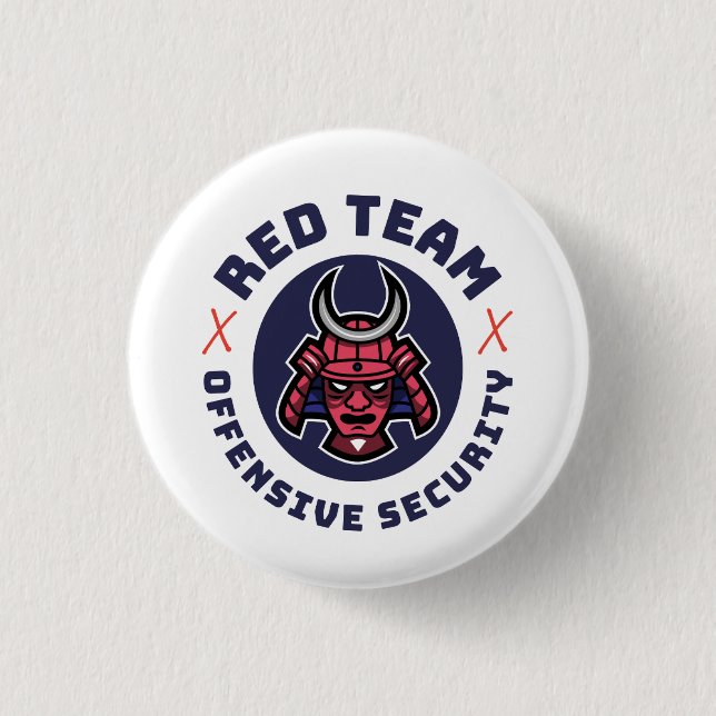 Red Team Cybersecurity Button (Front)