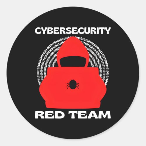 Red Team Cybersecurity Hacking Ethical Hacker Cybe Classic Round Sticker