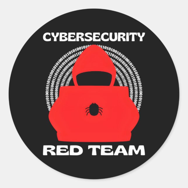Red Team Cybersecurity Hacking Ethical Hacker Cybe Classic Round Sticker (Front)