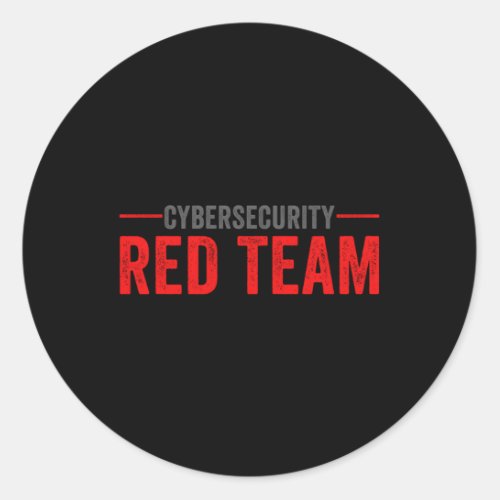 Red Team Cybersecurity It Security Expert Classic Round Sticker