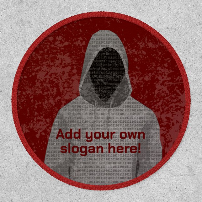  Red Team Hacker in Hoodie - Cyber Rebel - Custom Patch (Front)