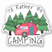 Red Teardrop Camper Sticker