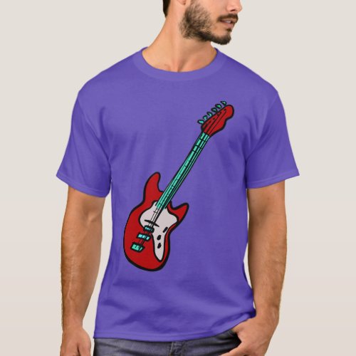 Red telecaster guitar T_Shirt