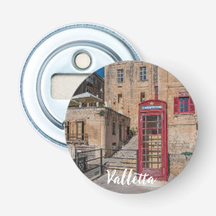 Red telephone booth in Valletta Malta Bottle Opener
