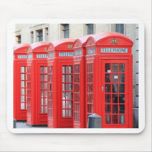 Red Telephone Booths of London Mouse Pad